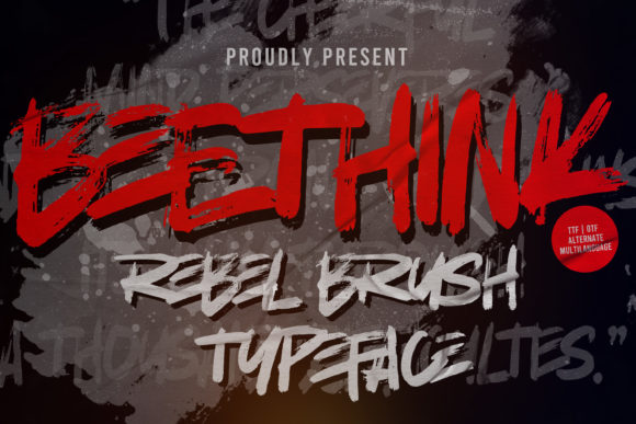 BeeThink Font for Editorial Design and Branding