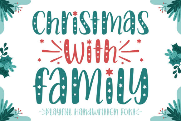 Christmas with Family Font for Holiday Web Design