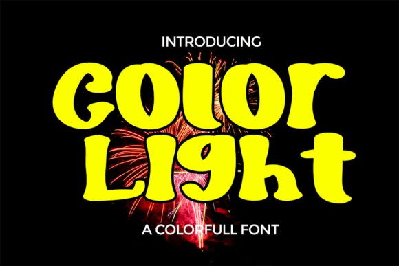 Color Light Font for Handmade and Commercial Designs