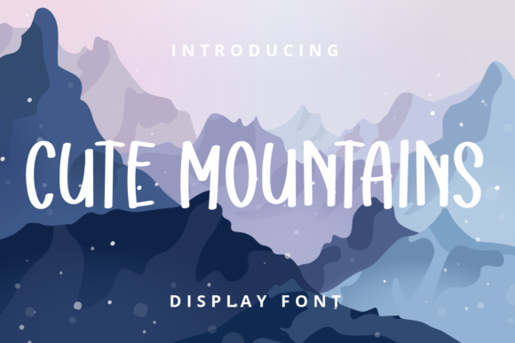 Cute Mountains Font for Handmade Creations