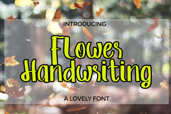 Flower Handwriting for Web Design Projects