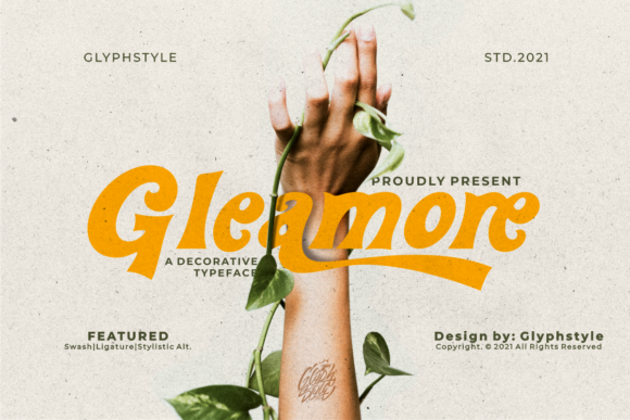 Gleamore: A Chic Display Font for Bold Web Designs