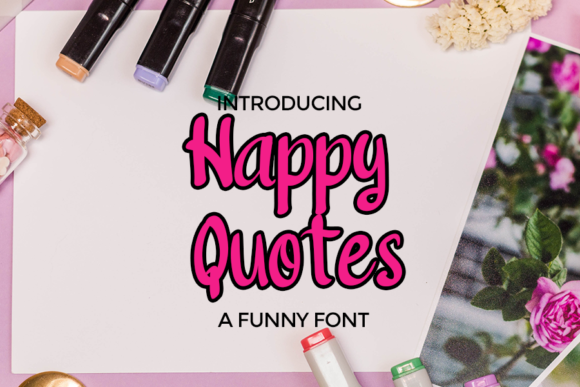 Happy Quotes: A Playful Display Font for Creative Branding
