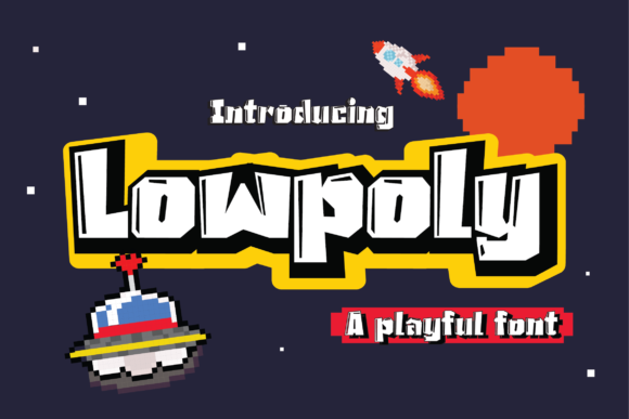 Lowpoly Font for Editorial Design and Creative Projects