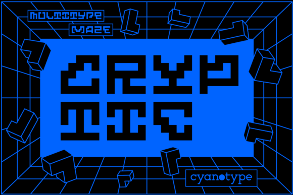 MultiType Maze Cryptic: A Unique Font for Branding Impact