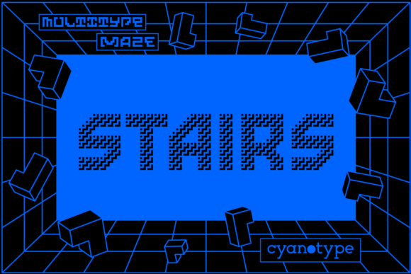 MultiType Maze Stairs: A Pixelated Font for Editorial Creativity