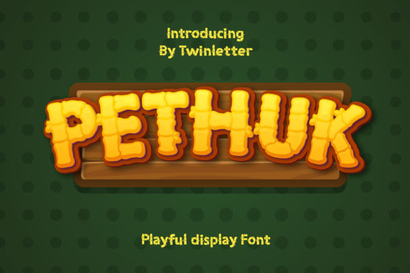 Pethuk: A Playful Display Font for Handmade Creations