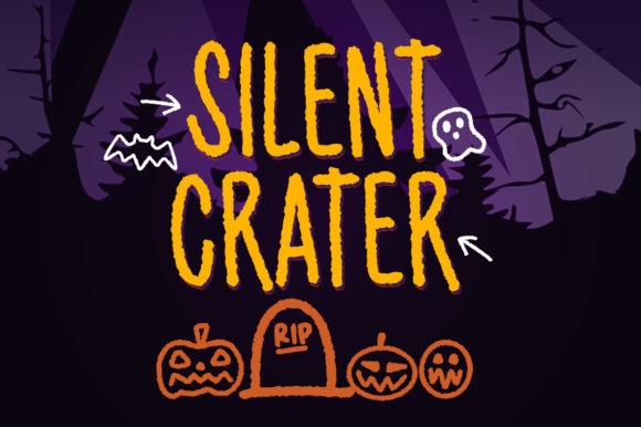 Silent Crater: A Dark Display Font for Editorial Depth